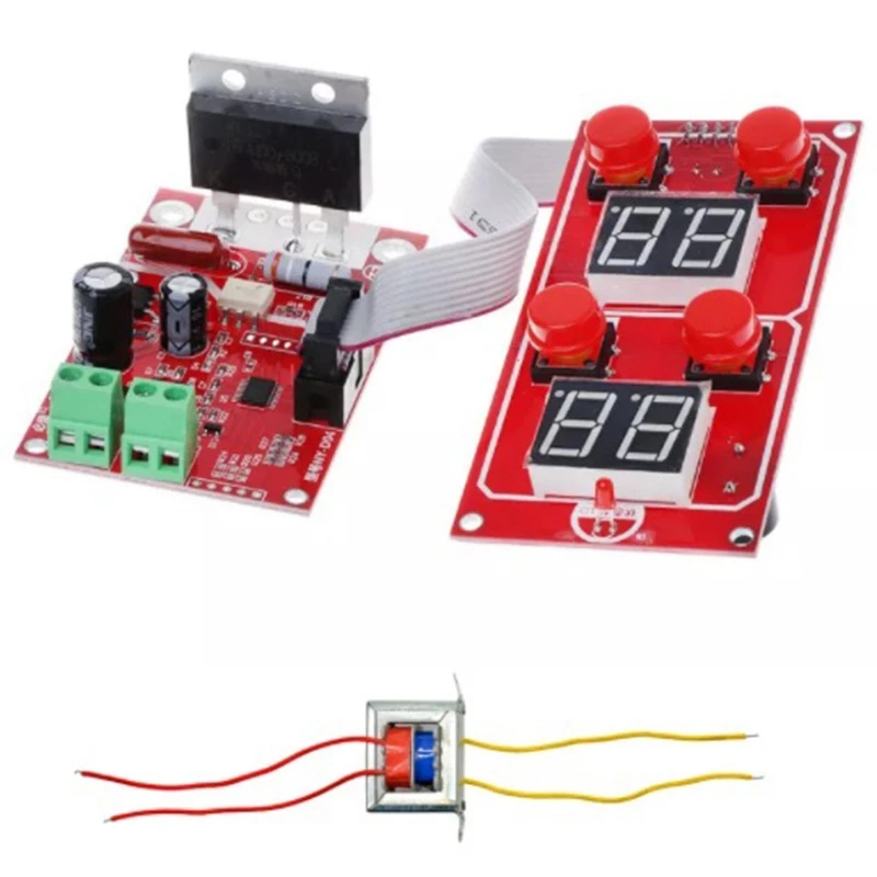 

1Set NY-D04 100A Dual Display Spot Welding Machine Control Board with AC 220V to AC 9V Transformer Adjust Time Current