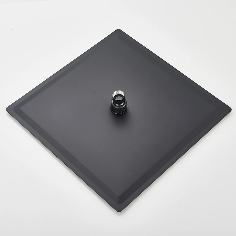 Shower Head Quyanre Matte Black Chrome Ultrathin Rainfall Stainless Steel For Bathroom