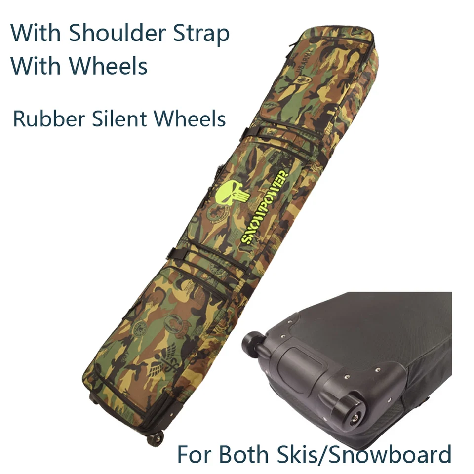 padded ski bag with wheels