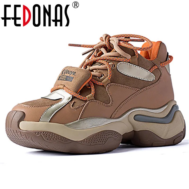 

FEDONAS Fashion Flats Platform Genuine Leather Euro Style Women Sneakers Cross Tied Comfortable Women Flats Casual Shoes Woman