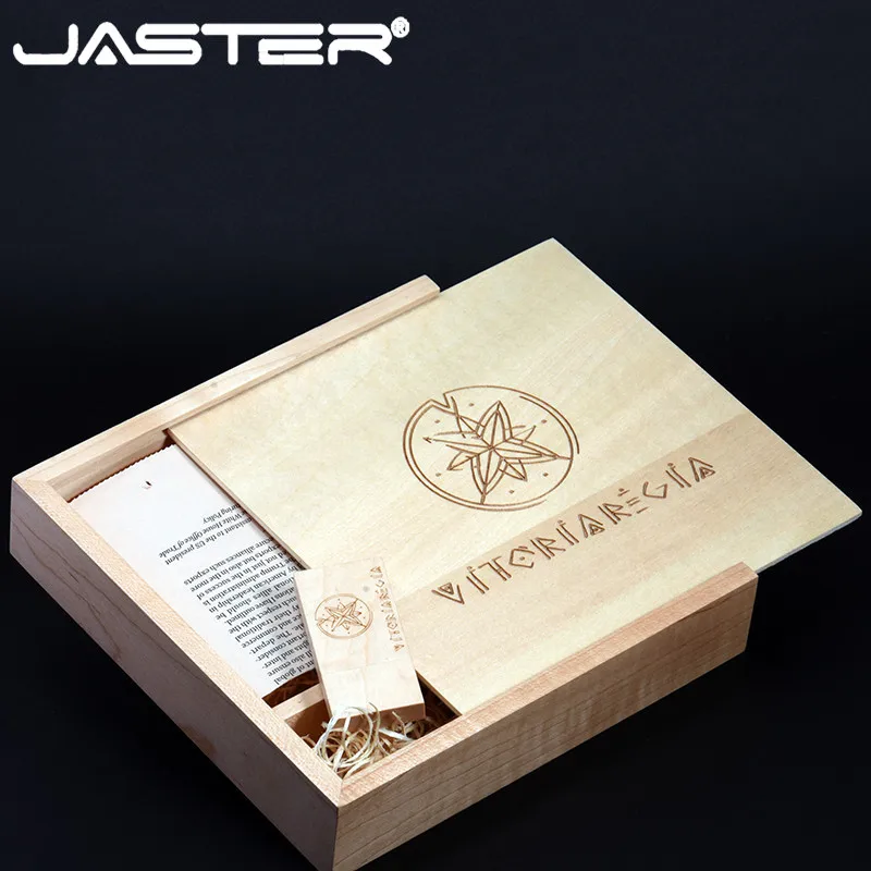JASTER USB2.0 клен коробка (170*170) флэш-диск грецкий орех ручка диск 128 Гб 4G 8G 16G 32G 64G U