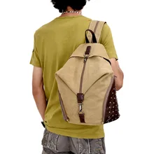 2020 New Canvas Men's Backpack Rivet Backpack Fashionable Travel Bag  bookbag