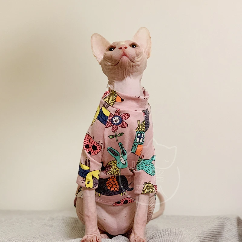 Футболка Meow Deven одежда для сфинкса кошек без волос товары домашних животных и