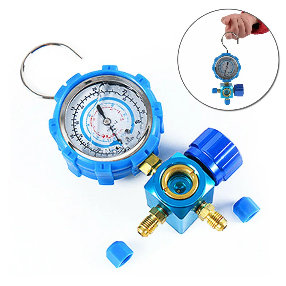R410 R134a Цифровой манометр коллектора комплект HVAC A/C Холодильное зарядное устройство 190 мм* 85 мм встроенный блок манометра