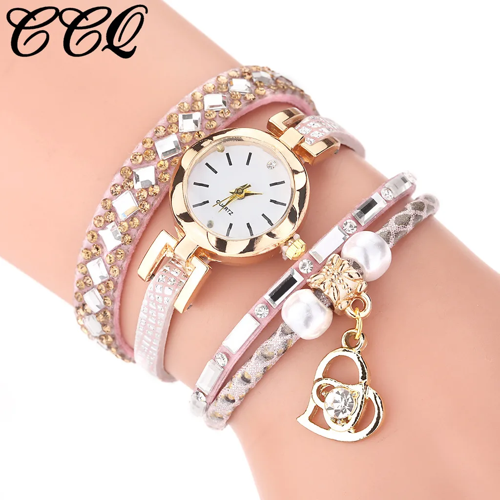 Relojes de lujo para mujer, joyería Vintage de perla brillante, creativo, reloj de pulsera redondo analógico