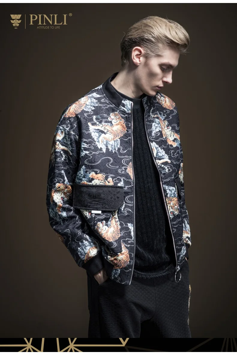 Militar No Jacket Real Standard Pinli Product Made The New Autumn Men's Chinese Wind Printed Jacquard Coat B193204058