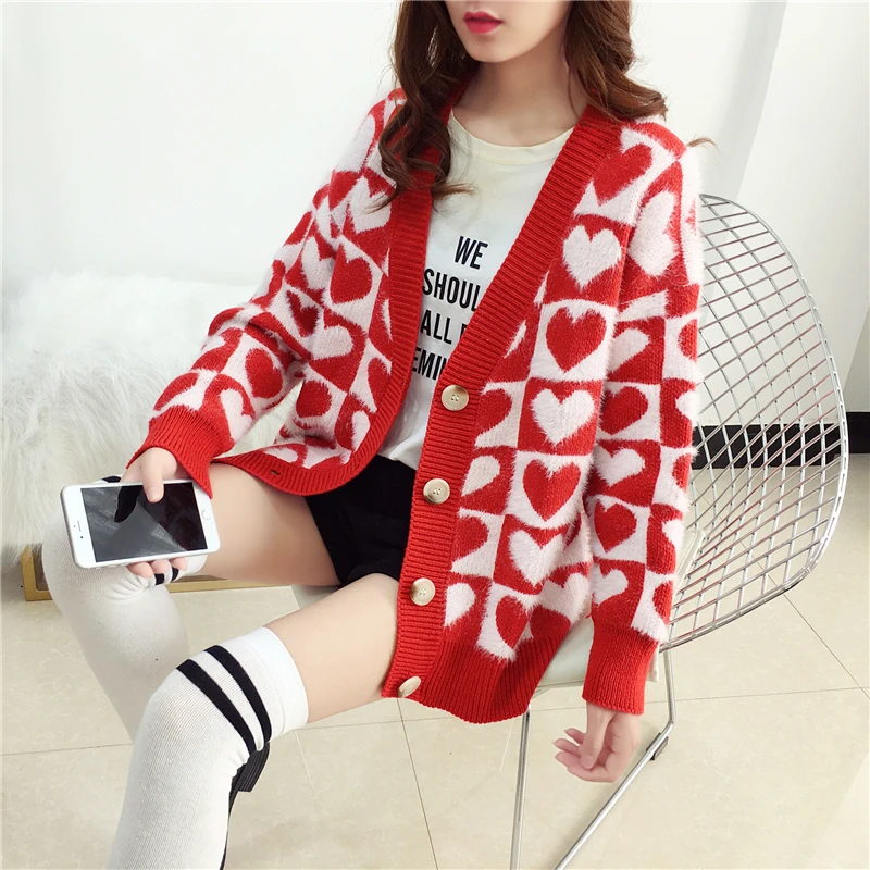 Winter Women Coats 2019 Loose Cashmere Open Stitch Cardigan Female Korean Chic Oversized Tops Sweaters Clothes |