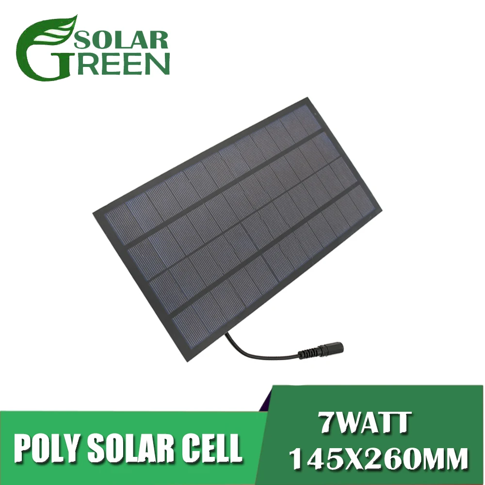 

7WATT 12V 583mA 7W Solar Panel Polycrystalline Silicon DIY Battery Charger Module Mini Solar Cell wire toy