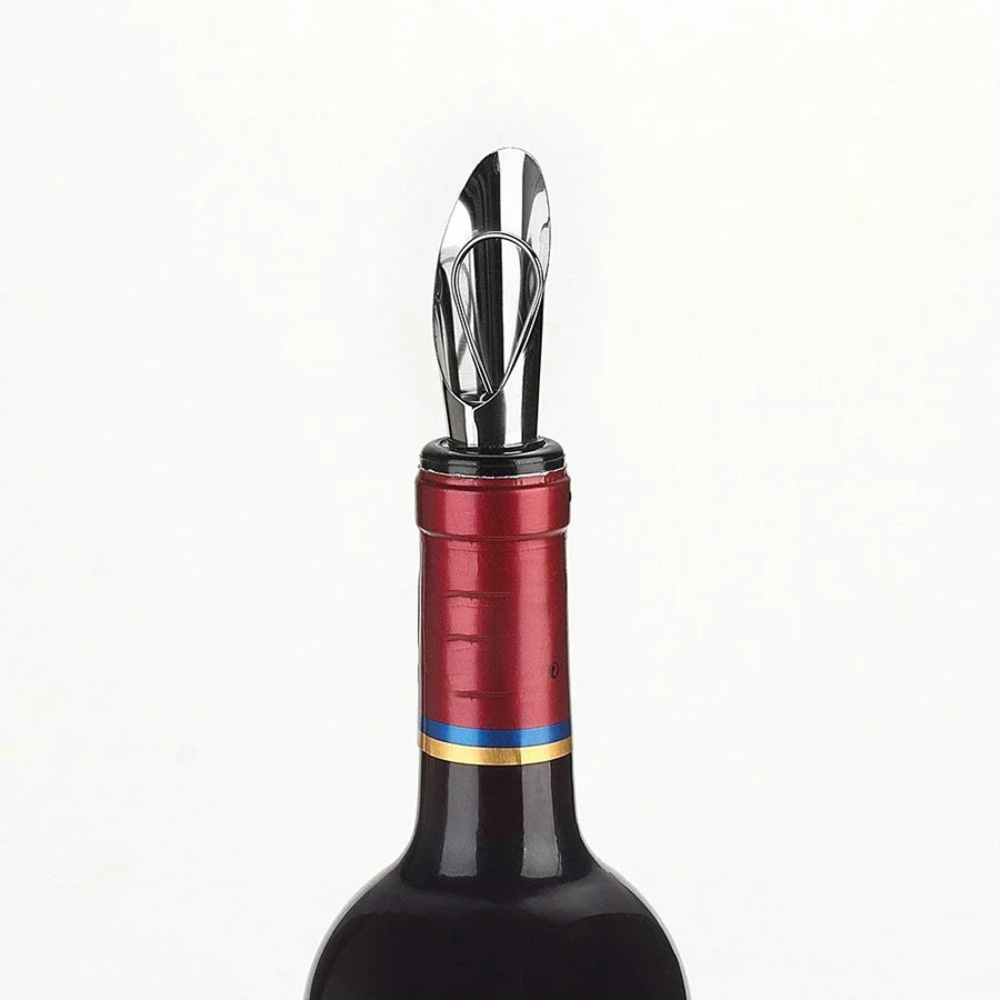 Нержавеющая сталь многоразовые вино Pourer и пробка два-в-одном герметичные и без капель бутылки Pourers с крышками