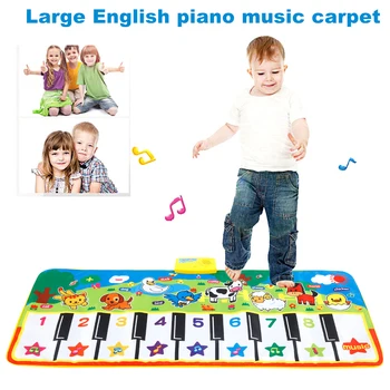 

135X58CM Large Size Musical Mat Baby Animal Theme Educational Learning Toy Children Baby Toy Infantil Playing Type Music Mat