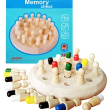 Kinder Holz Spielzeug Puzzles Farbe Speicher Schach Spiel spiel Intellectual Kinder Party Brettspiele Baby Bildungs Lernen Spielzeug