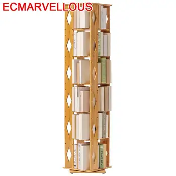 

Shabby Vintage Furniture Vitrina Estanteria Madera Rotatable Rotate Bookcase Modern Libreria Scaffale Book Rack Bookshelf Case
