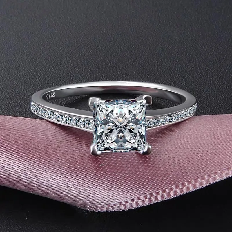 925 Sterling Silver Engagement Wedding Band Rings 40 Style Lovers Lab Diamond Cz Promise Ring for women men Party Jewelry Gift silver rings silver ring wedding rings