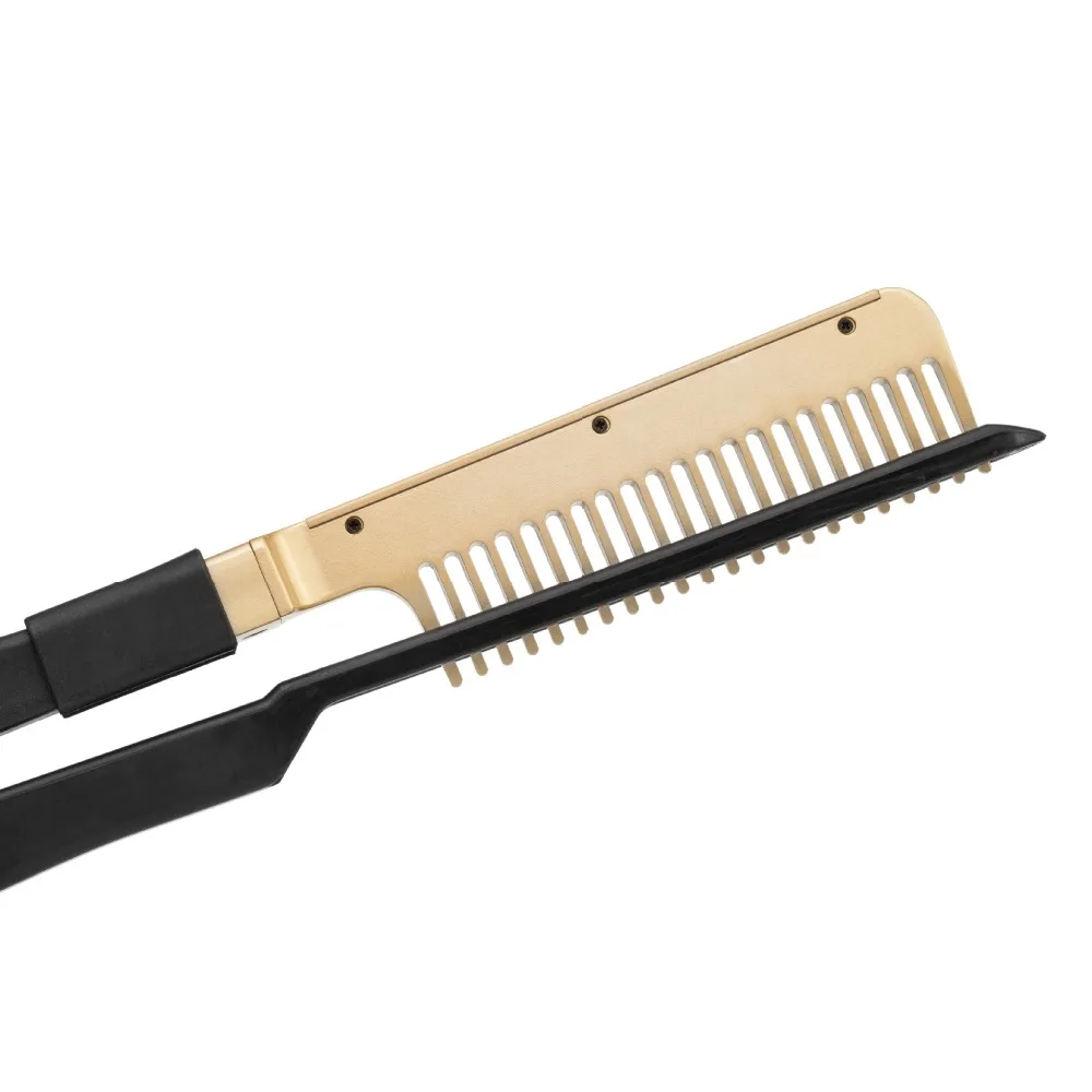 Hair Straightener Hot Heating Flat Irons Wet Dry Use Brush Comb Hair Straight Styler Corrugation Curling Iron Hair Curler Comb (9)