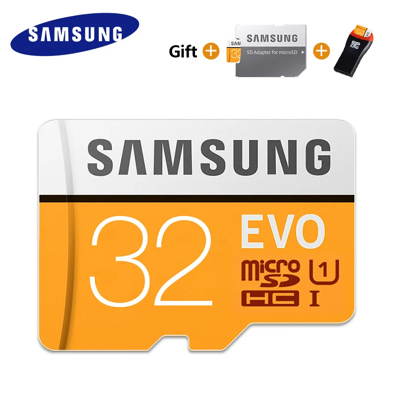 SAMSUNG Microsd Подлинная 256G 128GB 64GB 32GB 16GB 8GB карта памяти класс 10 SDXC класс EVO Плюс микро TF SD карты - Емкость: 32 Гб