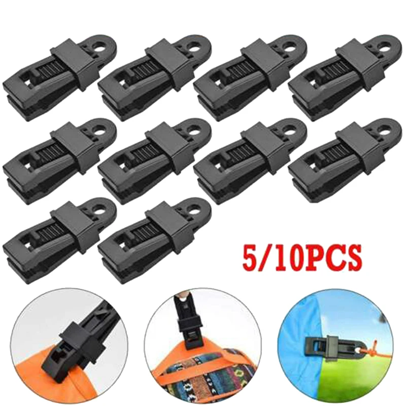 

5pcs/10pcs/12pcs Tent Clip Outdoor Camping Tent Pull Point Hook Buckle Clamp Awnings Plastic Tent Pull Point Clip Accessories