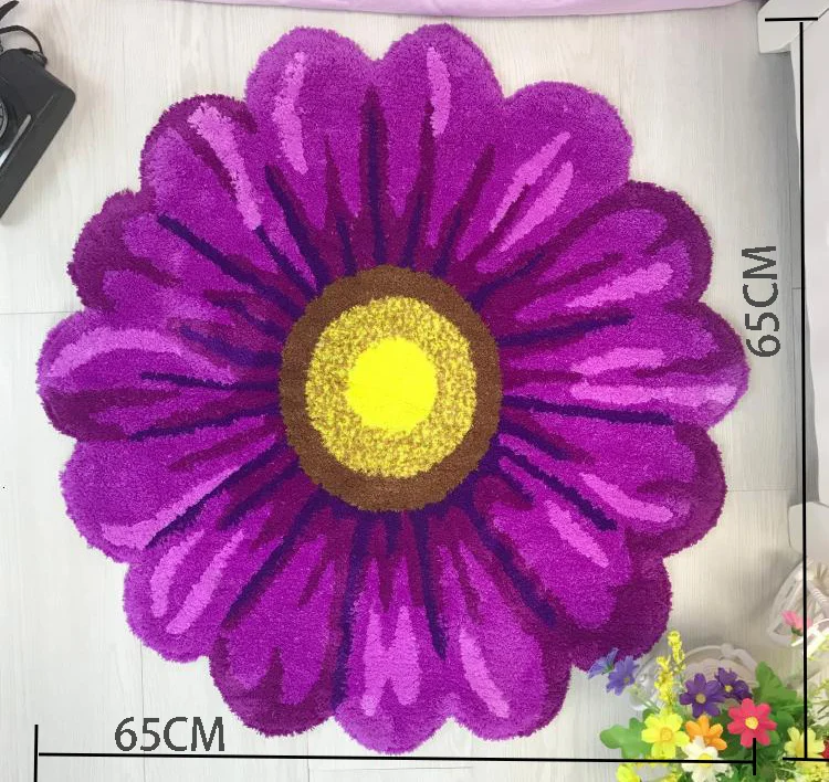 Small Light Purple Rug Blue Pink Yellow Rug Purple Blue Rug Pink