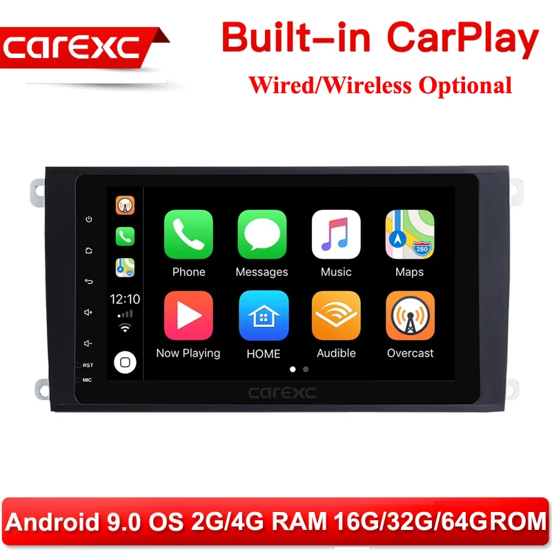 

CarExc Android 9.0 Radio CarPlay for Porsche Cayenne 2003-2010 & Cayenne S 2003-2010 Cayenne GTS Car GPS Navigation Muiiltmedia