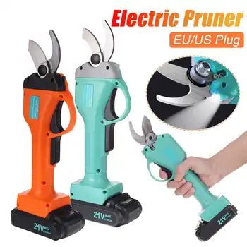 

Electric Pruner 21V Li-ion Cordless Electric Pruning Shears Secateur Branch Cutter Fruit Pruning Garden Power Tool US/EU Plug