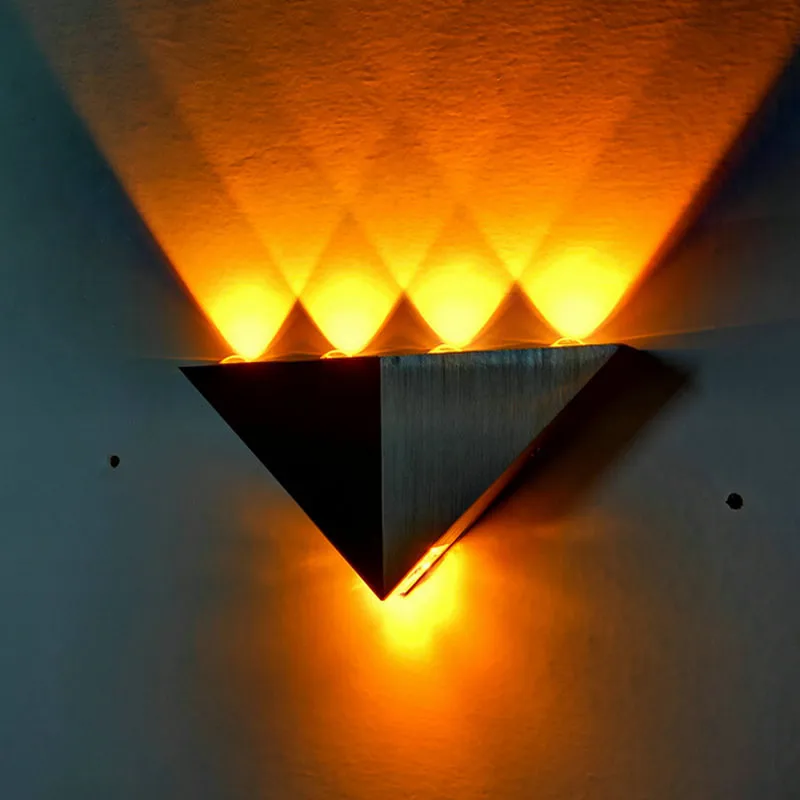 5W lampada LED Aluminium wall light rail project Triangle lamp bedside lights bedroom decor arts Dimmable | Лампы и освещение