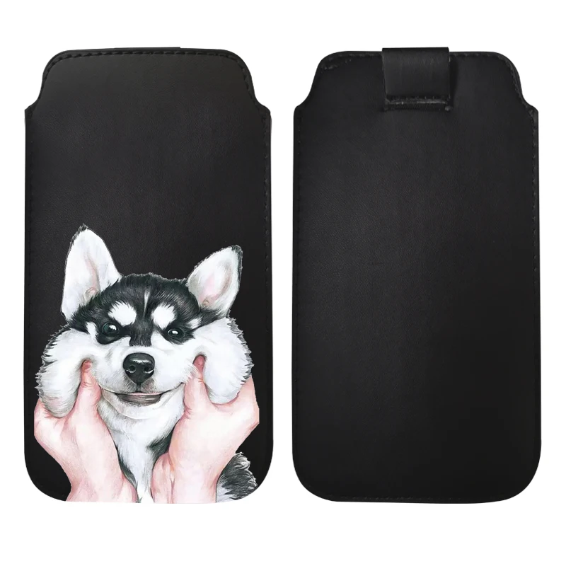 Leather Pouch with Rope Pull Cover - Versatile Phone Bag Case