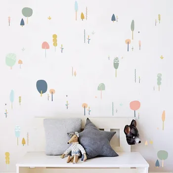 

Nordic Style Tree Adhesive Poster Wall Sticker DIY Creative Kids Rooms Home Decor Picture Vinyl Wallstickers