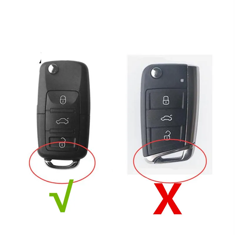 Carbon-Fiber-Silicone-car-key-cover-case-shell-fob-for-VW-Golf-Bora-Jetta-POLO-Passat