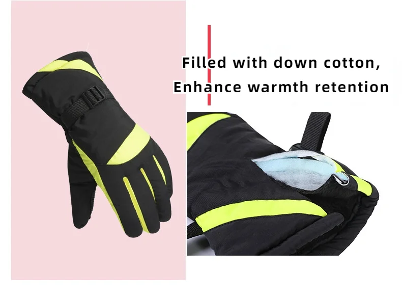 Waterproof and Non-slip Winter Adult Ski Gloves Cycling Windproof Gloves Mountaineering Thick Warm Winter Gloves Men