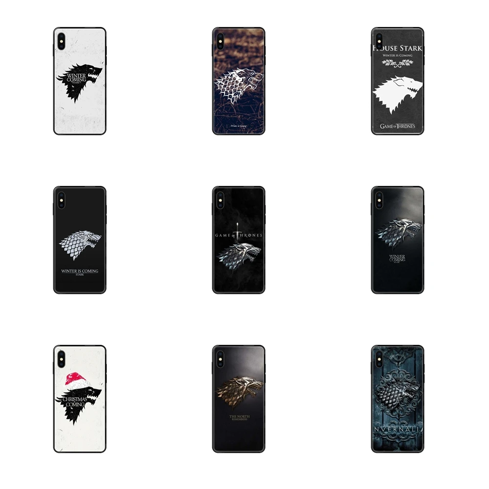 Soldes Winter Is Coming Stark Black Soft Fashion Mobile Phone For Apple iPhone 11 12 Pro 5 5S SE 5C 6 6S 7 8 X 10 XR XS Plus Max | Мобильные