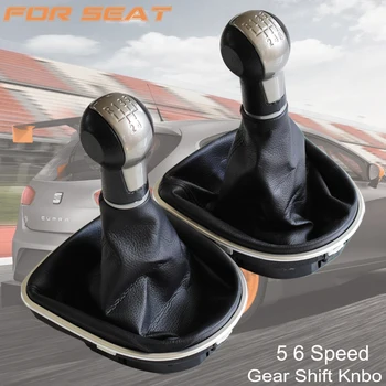 

Manual 5 6 Speed Gear Shift knob for Seat Altea Leon II Toledo III Car Stick Lever with Gaiter Boot Cover Shifting Hand ball