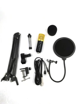 

USB Condenser Computer Microphone With Stand Live broadcast Mikrofon Sound Audio Studio Wired Vocal Recording karaoke Microfon