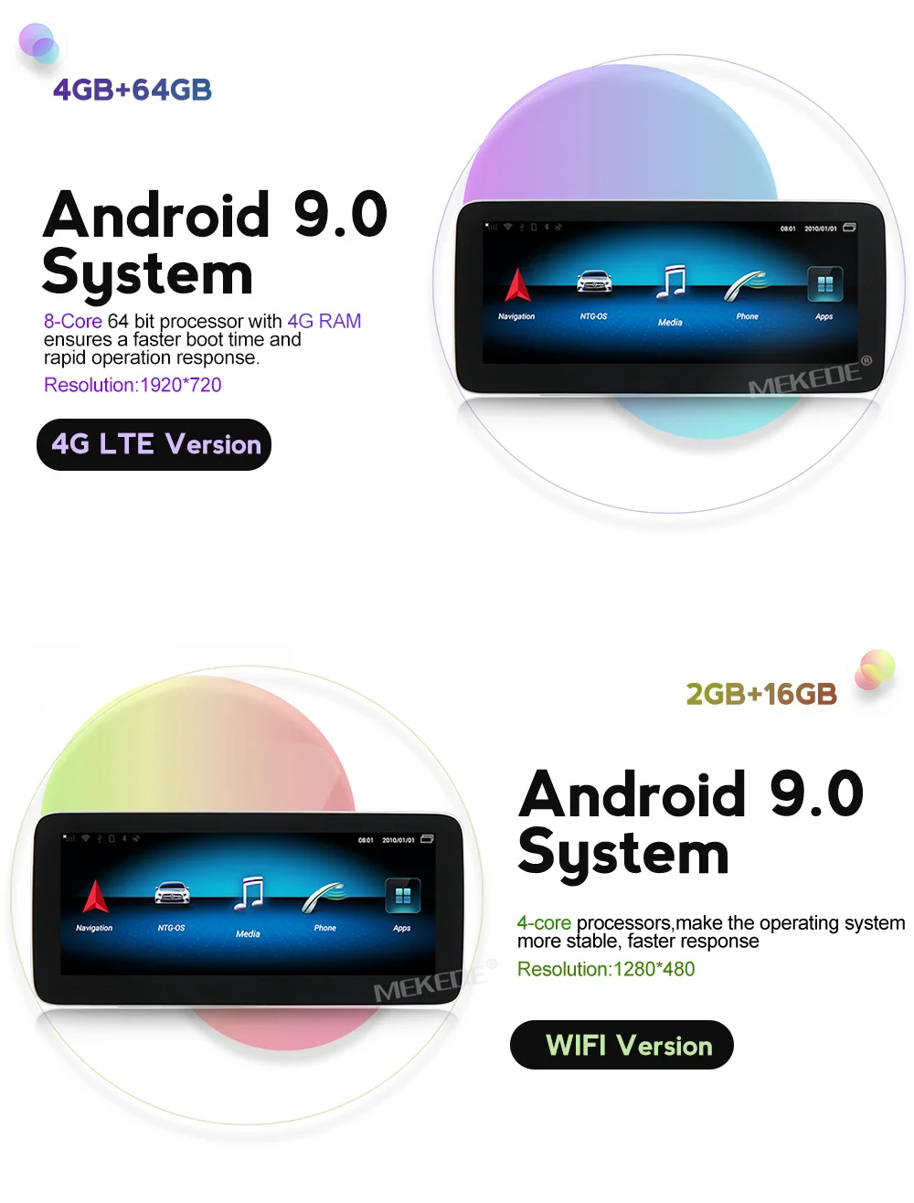 Ips 8 ядро Android9.0 Авто gps-навигация, dvd-плеер для Mercedes Benz G Class W463/S463- NTG5.0 4glte 4G+ 64G