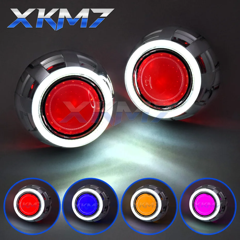 Автомобильные линзы XKM7 Биксеноновые Angel Devil Eyes 3 0 дюймов проектор H4 H7 фары