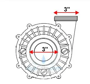 LX 3,0 hp 56 рамки " X 2" Мокрая сторона 56WUA300II