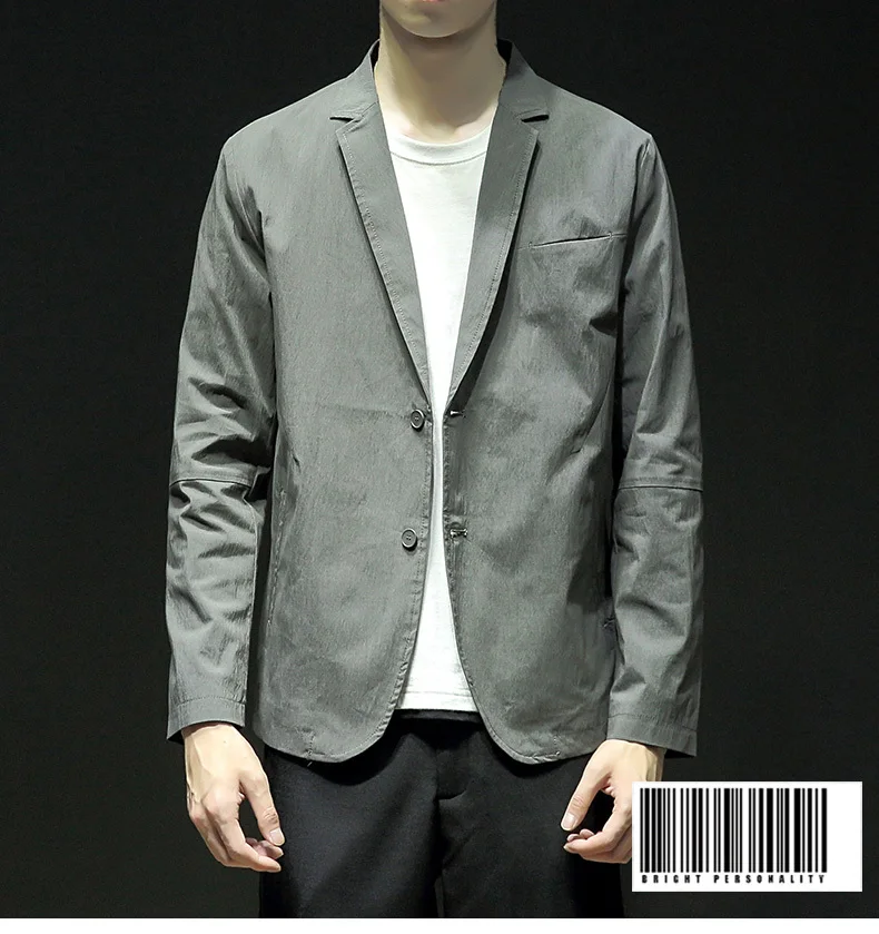 Men's suit new fall slim solid color casual suit single breasted jacket loose casual lapel fashion fashion youth men's wear