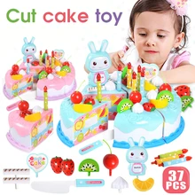 

Pretend Play Set Plastic Food Toy DIY Cake Toy Cutting Fruit Vegetable Food Pretend Play Toys for Children Educational Gift GYH