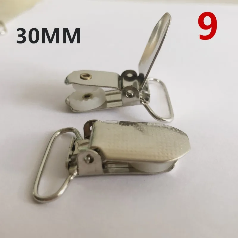 9-30mm Металлические подтяжки Paci соски зажимы Детские пустышки застежки цепи аксессуары пластиковые вставки крюк 30 шт - Цвет: 9-30mm