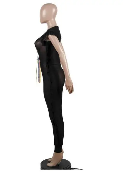 Комбинезон женский комбинезон сексуальный беспорядок bodycon Туника комбинезон для вечерние винтажные широкие брюки Женское боди DW504