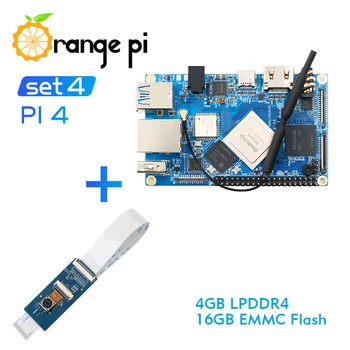 

Orange Pi 4 Set 4: OPI4+13MP Camera with MIPI OV13850,4GB DDR4+16GB EMMC Flash Development Board Support Android,Ubuntu,Debian