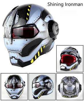 

Iron Man Cosplay Helmet Mask Tony Stark PVC Masks Flip up Motorcycle helmet SM515 free shipping