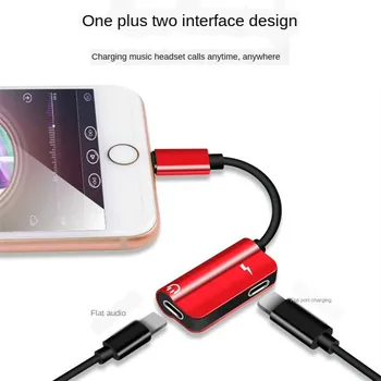 

Lightning to Lightning 2-in-1 Headphone Audio Adapter for iPhone 7 8 plus X XS Charger Cable Jack Splitter for Mobile Phone