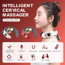 

6 Heads Neck Pulse Massager Pain And Fatigue Relief Neck Massager With 4 Modes & 15 Levels Remote Control Massager Neck Massager
