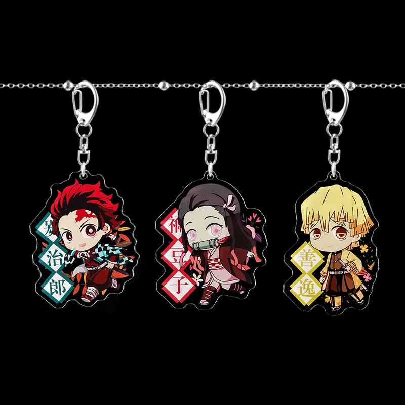 Аниме Демон Истребительница Kimetsu без Yaiba камадо Tanjirou брелок для ключей со значком
