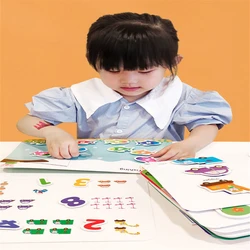 Montessori Velcro Quiet Book Children Toy Paste Book My First Busy Book Animal Numbers Matching Puzzle Game Educational Toy Gift