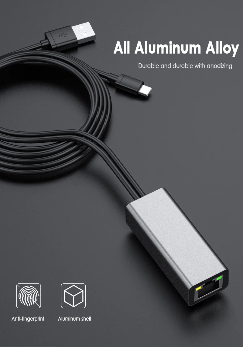 Fire tv Stick HD 480 Мбит/с Micro USB2.0 к RJ45 Ethernet адаптер 10/100 Мбит/с для нового Fire tv/Google Home