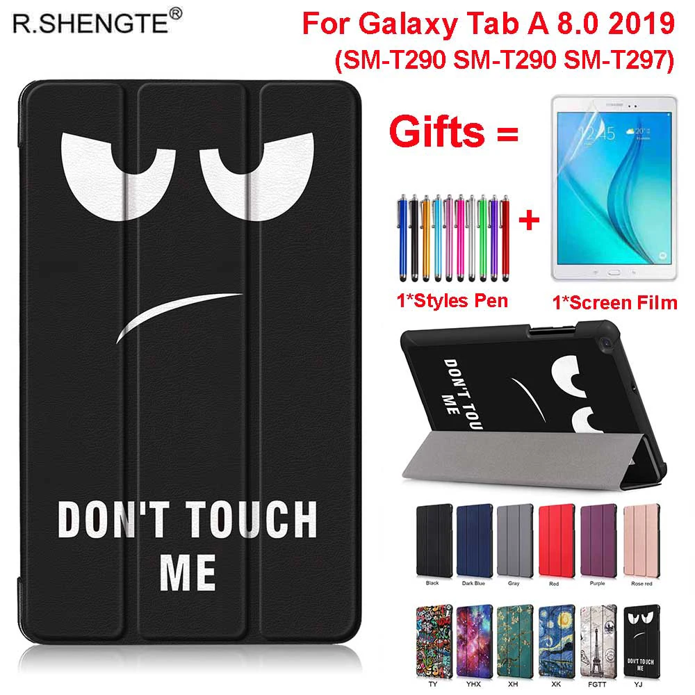 Чехол для Samsung Galaxy Tab A 8 0 2019 чехол планшета SM T290 T295 T297 Ультратонкие флип подставки