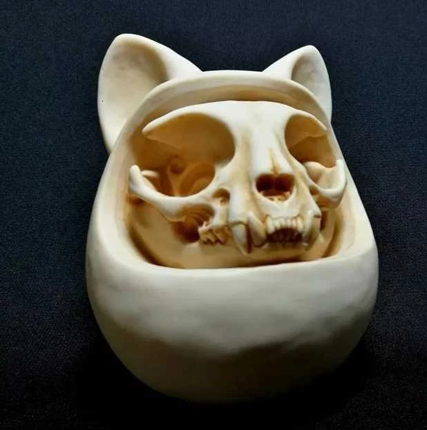 

Resin Figure Kit Cat Seleton Unpainted Garage Resin Model Kit