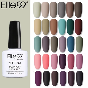 Elite99 10ml Matte Farbe UV Gel Nagellack Semi Permanent Nagellack UV Soak Off Nail art Gel Lack matt Top Mantel Lack