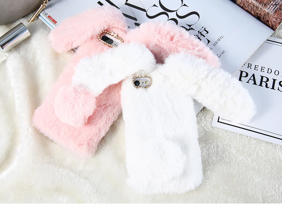 cute furry rabbit case for iPhone 6 7  Plus (11)