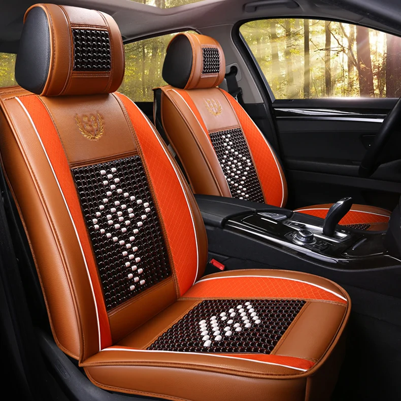 Деревянные бусины чехол для автомобильного сиденья авто skoda yeti opel renault logan peugeot 407